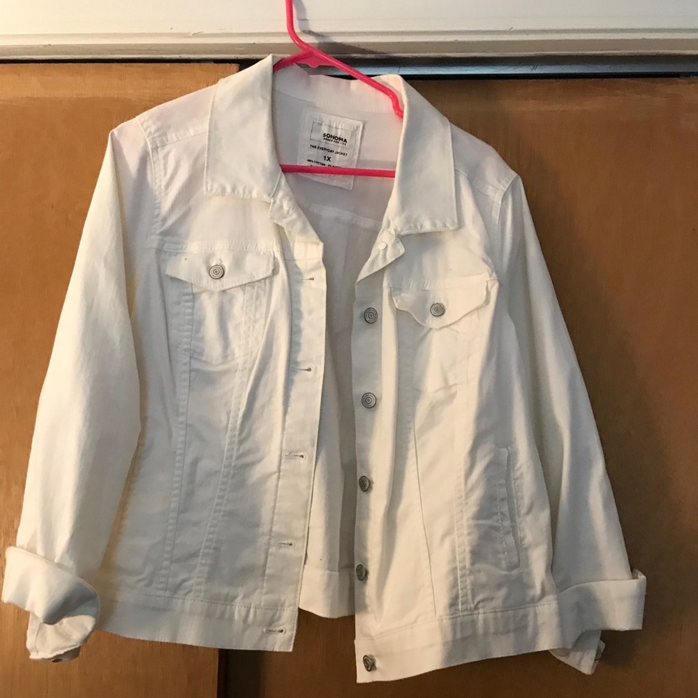 White denim jacket size 1x